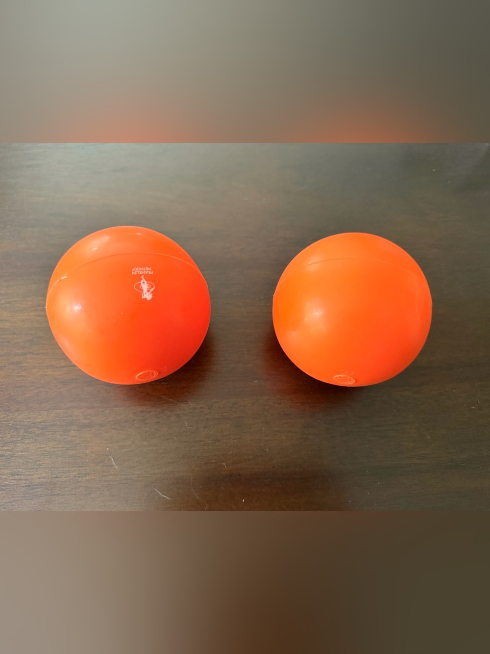 Orange fitness balls